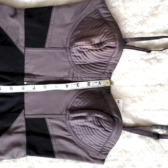 NWT H&M Corset Dress Size 8 Black & Silver - Picture 3 of 6